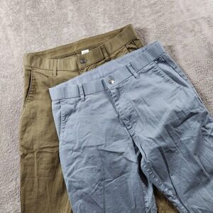 Fabletics High Side Chino Pants Mens size 30x29 Cotton Lot of 2 Pair